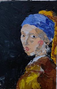 Version of the girl with pearl earring 20x30cm - 800$